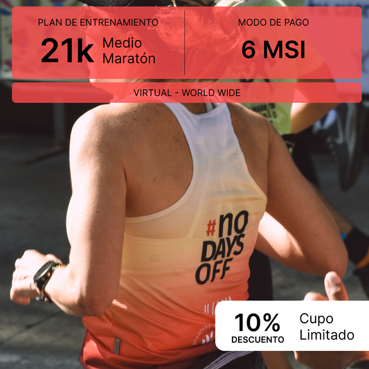 VIRTUAL / 6 MSI: Plan de Entrenamiento Medio Maratón 2025